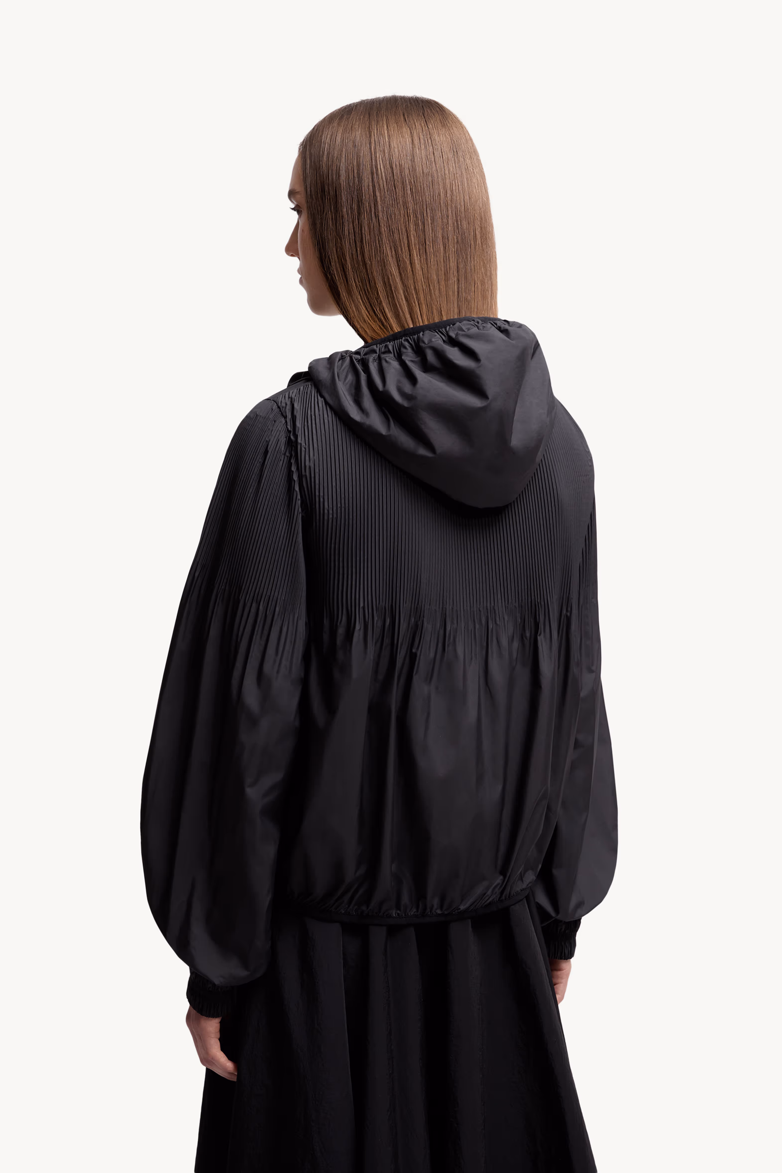 Auxonne Hooded Windbreaker Women Black Moncler 5